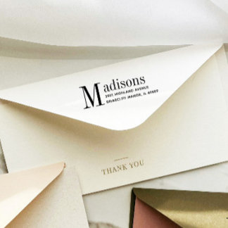 Rücksendeadresse für benutzerdefinierte, fette Fam Permastempel