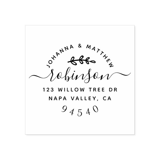 Rücksendeadresse für benutzerdefinierte Handschrif Gummistempel (Prägung)