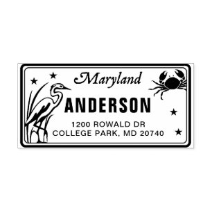 Rücksendeadresse für benutzerdefinierte Maryland-L Permastempel