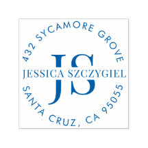 Rücksendeadresse für benutzerdefinierte Monogramm-