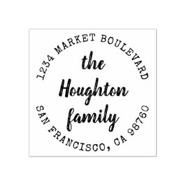 Rücksendeadresse für benutzerdefinierte rustikale  gummistempel