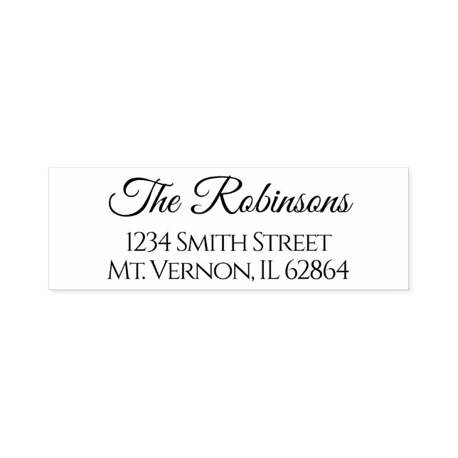 Rücksendeadresse für benutzerdefinierte Skriptfami Permastempel (Design)