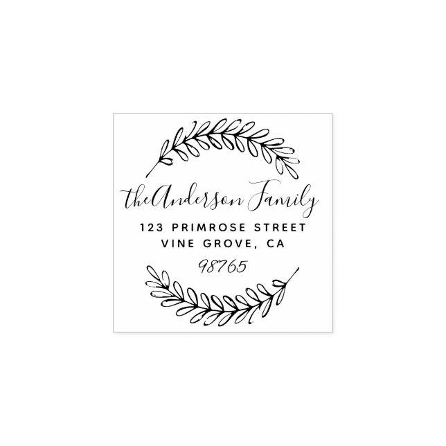 Rücksendeadresse für benutzerdefinierte Skriptfoli Gummistempel (Prägung)