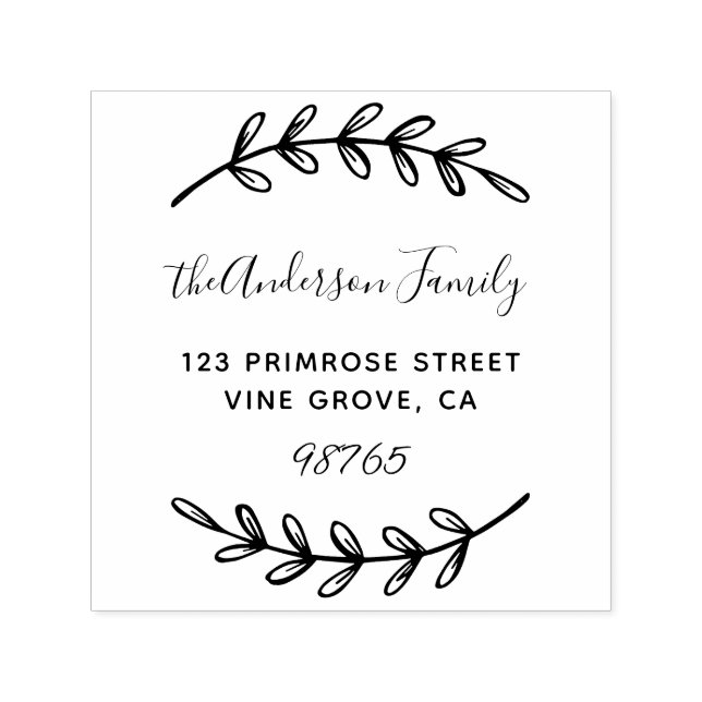 Rücksendeadresse für benutzerdefinierte Skriptfoli Permastempel (Design)