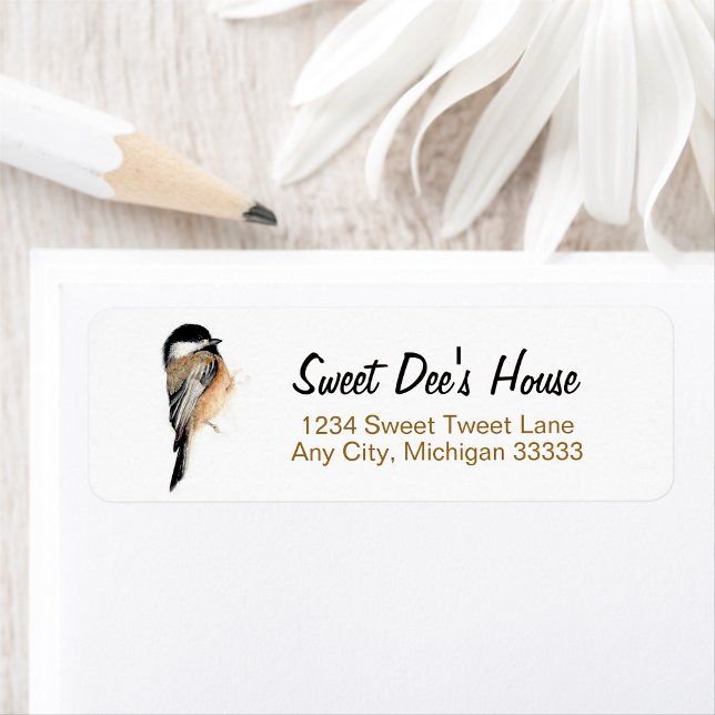 Rücksendeadresse für Chickadee (Chickadee Return Address Label from Jenn's Emporium. )
