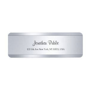 Rücksendeadresse für coole moderne Script-Silver-V