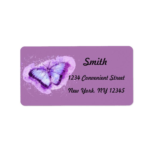 Rücksendeadresse für das Butterfly-Label Adressaufkleber (Vorne)