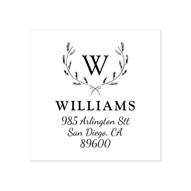 Rücksendeadresse für das Whimsical Holiday Wreath  Gummistempel (Prägung)