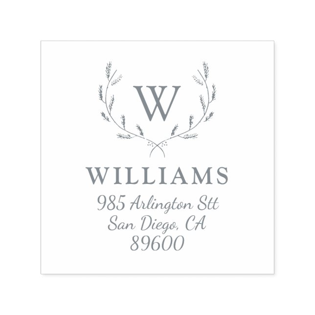 Rücksendeadresse für das Whimsical Holiday Wreath  Permastempel (Design)