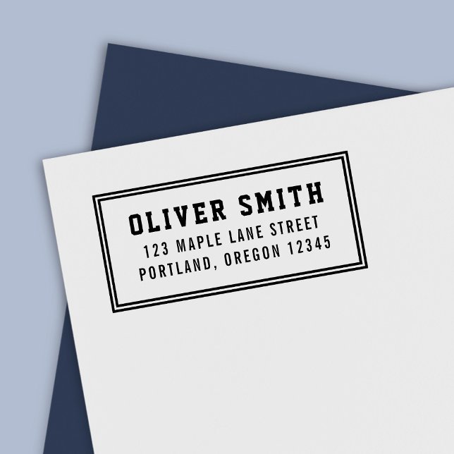 Rücksendeadresse für den Border Varsity Sporty Sty Permastempel (Von Creator hochgeladen)