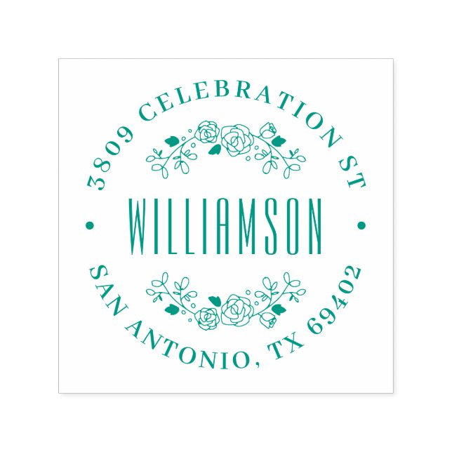 Rücksendeadresse für den Familiennamen von Round-F Permastempel (Design)