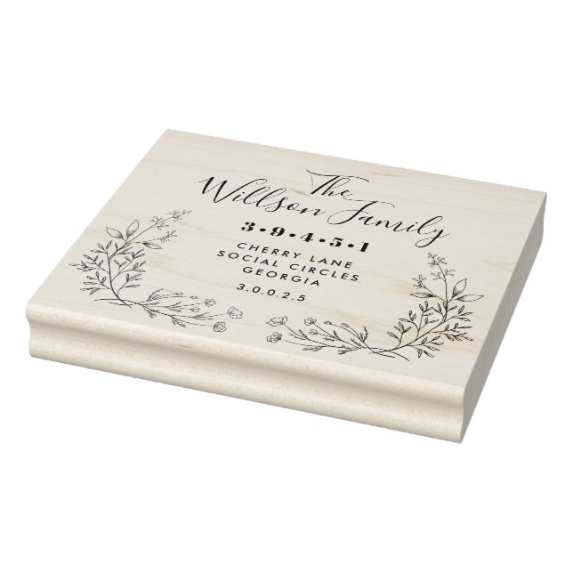 Rücksendeadresse für den Namen der Krustenfamilie  Gummistempel (Stempel)