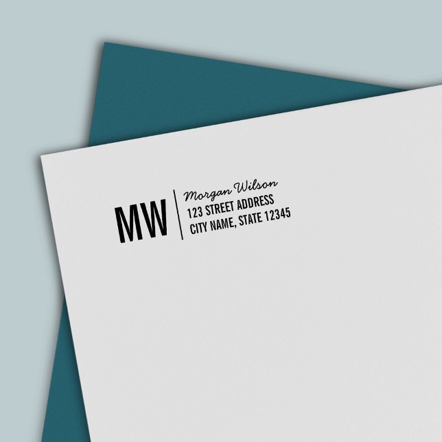 Rücksendeadresse für den Namen eines Monogramms fü Permastempel (Von Creator hochgeladen)