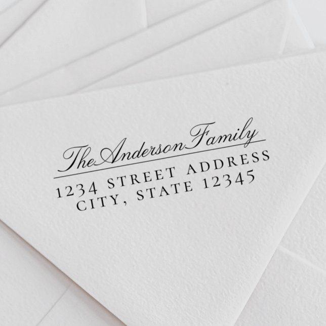 Rücksendeadresse für den regulären Familiennamen Gummistempel (Von Creator hochgeladen)