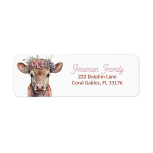 Rücksendeadresse für den Western "Holy Cow Floral"