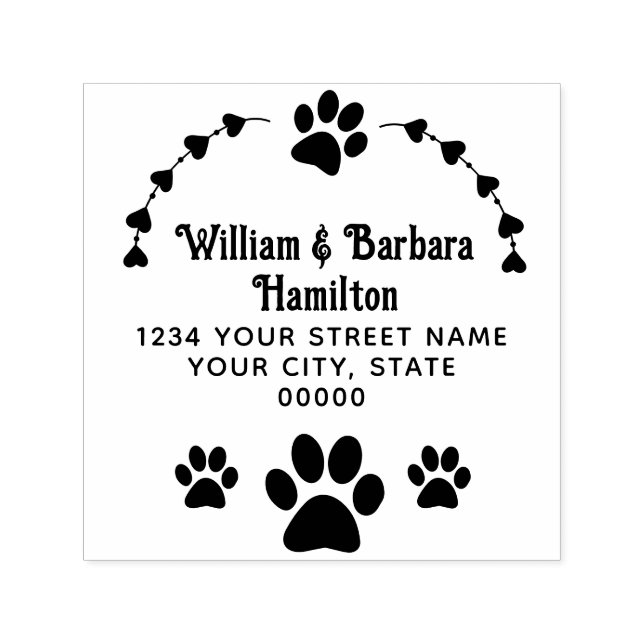 Rücksendeadresse für den Zeichenrahmen mit Zeichen Permastempel (Design)