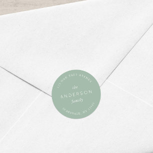 Rücksendeadresse für die Light-Sage-Familie Runder Aufkleber