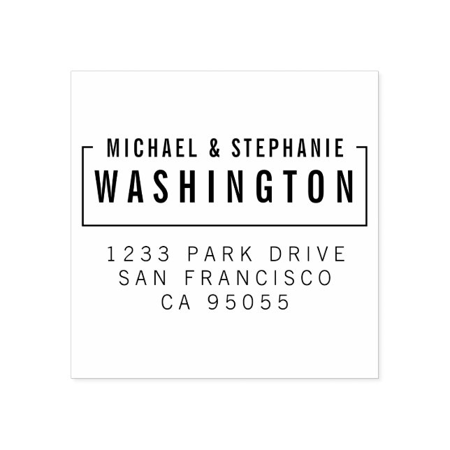 Rücksendeadresse für die Typografie aus Edelholz Gummistempel (Prägung)