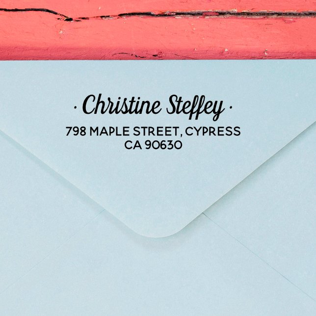 Rücksendeadresse für die Verarbeitung Minimalistis Gummistempel (Rubber Stamp Mock-up)