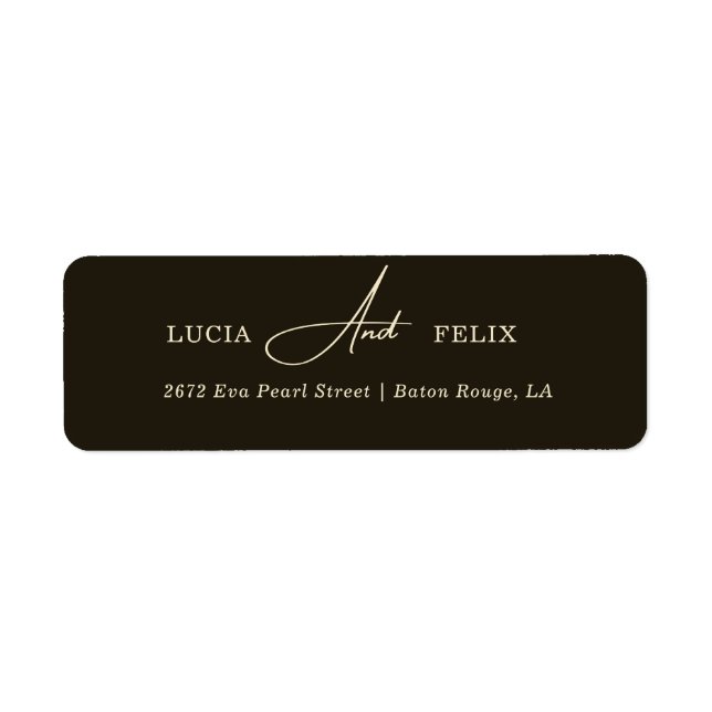 Rücksendeadresse für dunkelgrüne Typografie (Vorne)