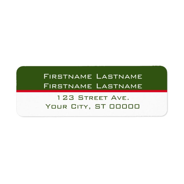 Rücksendeadresse für ein Paar mit zwei Namen (Vorne)