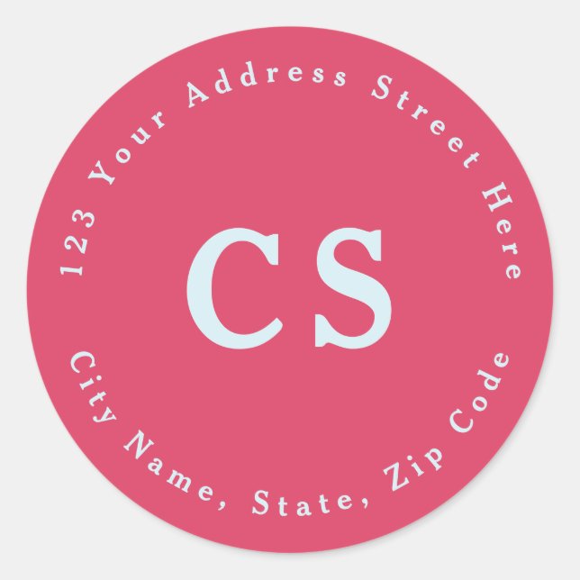 Rücksendeadresse für eine Vorlage Runder Aufkleber (Vorderseite)