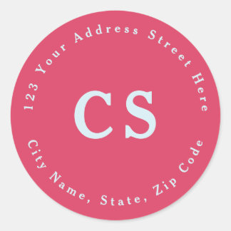 Rücksendeadresse für eine Vorlage Runder Aufkleber