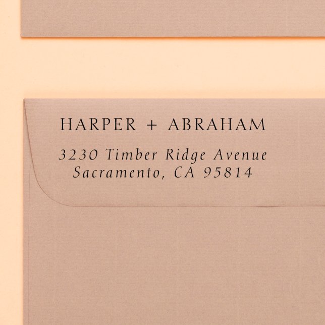 Rücksendeadresse für einfache italienische Hochzei Gummistempel (Rubber Stamp Mock-up)