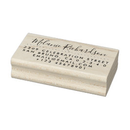 Rücksendeadresse für einfache Kontaktinformationen Gummistempel