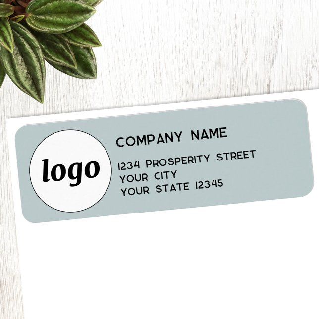 Rücksendeadresse für einfache Logos (Simple logo promotional business return address label)
