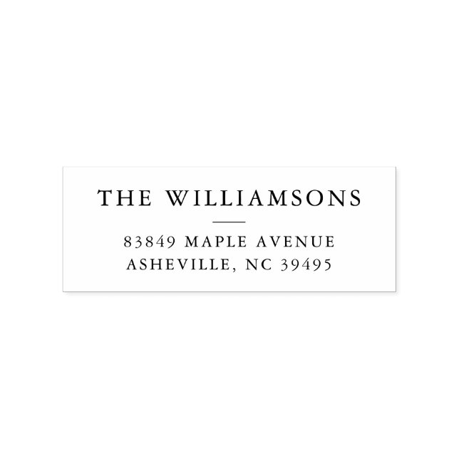 Rücksendeadresse für einfache Minimalistische Seri Gummistempel (Prägung)