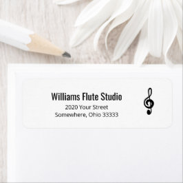 Rücksendeadresse für einfache Treble Clef Musiksym
