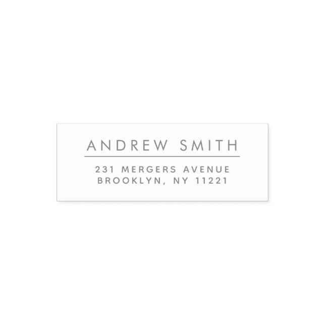 Rücksendeadresse für einfache Typografie Permastempel (Design)