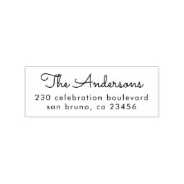 Rücksendeadresse für einfachen benutzerdefinierten gummistempel