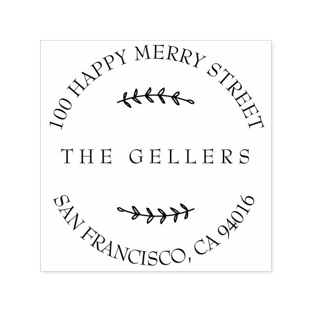 Rücksendeadresse für Elegante Zweigstellen Permastempel (Design)