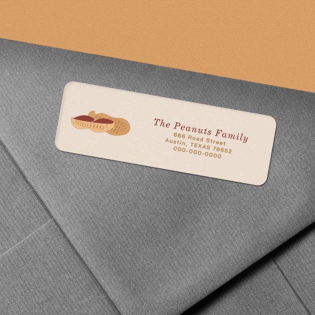 Rücksendeadresse für Erdnüsse (Peanuts Return Address Label)
