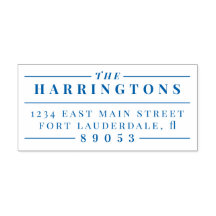 Rücksendeadresse für Familienname im Vintagen Stil