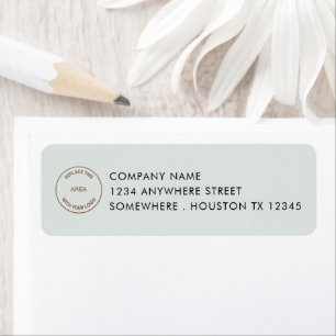 Rücksendeadresse für Firmenlogo Blau