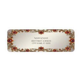 Rücksendeadresse für Gold-Floral-Rahmen