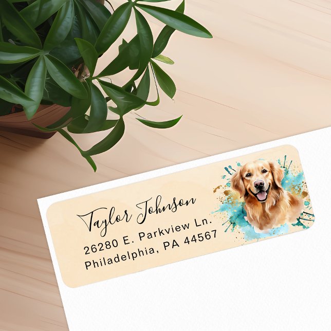 Rücksendeadresse für Golden Retriever (Von Creator hochgeladen)