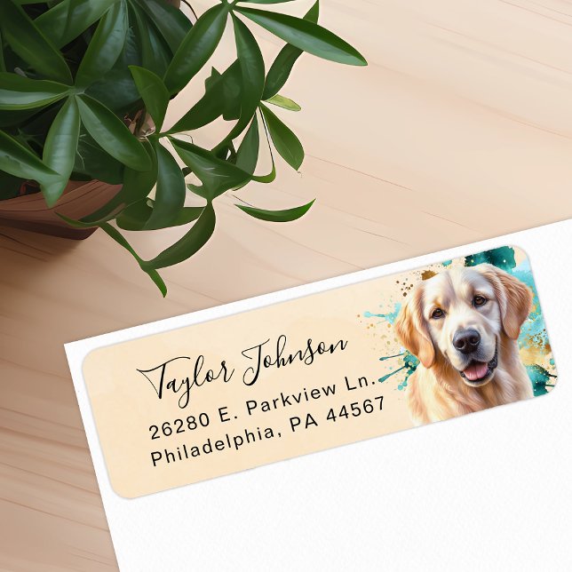 Rücksendeadresse für Golden Retriever (Von Creator hochgeladen)