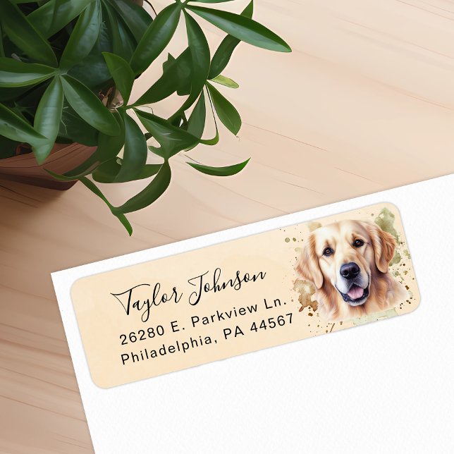 Rücksendeadresse für Golden Retriever (Von Creator hochgeladen)
