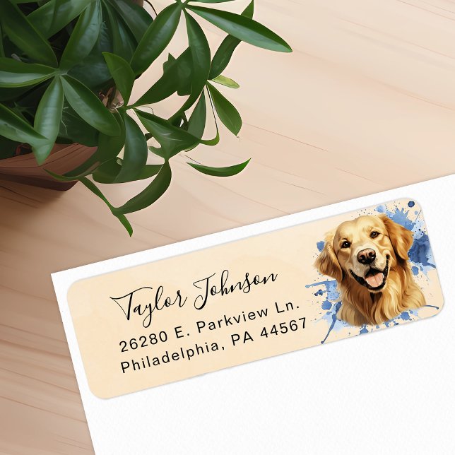 Rücksendeadresse für Golden Retriever (Von Creator hochgeladen)