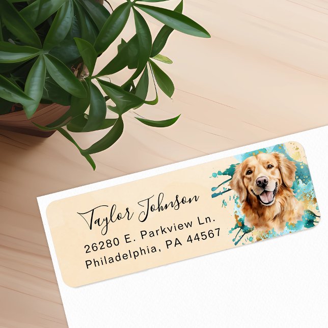 Rücksendeadresse für Golden Retriever (Von Creator hochgeladen)
