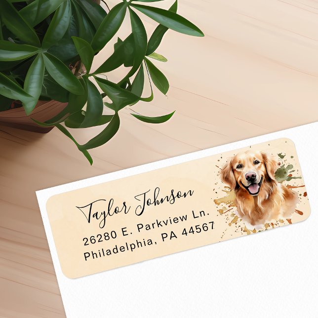 Rücksendeadresse für Golden Retriever (Von Creator hochgeladen)