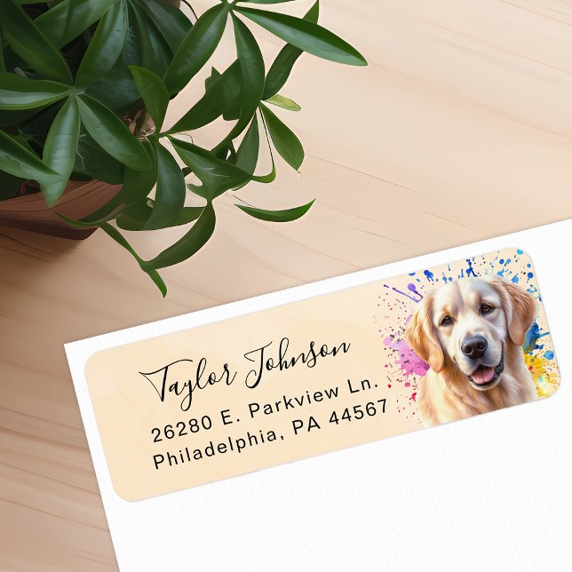 Rücksendeadresse für Golden Retriever (Von Creator hochgeladen)