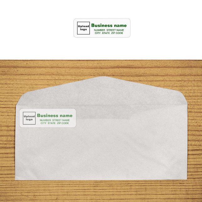 Rücksendeadresse für grüne Text (Return address label in green text on envelope)