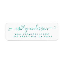 Rücksendeadresse für grüne Tinte Chic Script