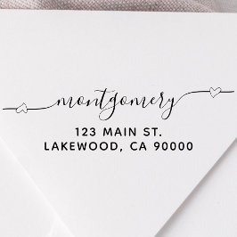 Rücksendeadresse für Herzkalligraphie Permastempel