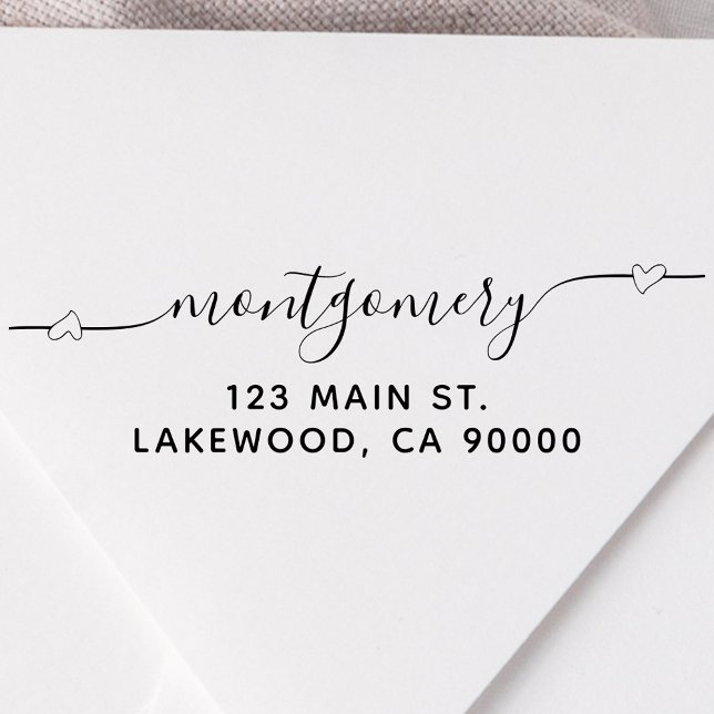 Rücksendeadresse für Herzkalligraphie Permastempel (Von Creator hochgeladen)